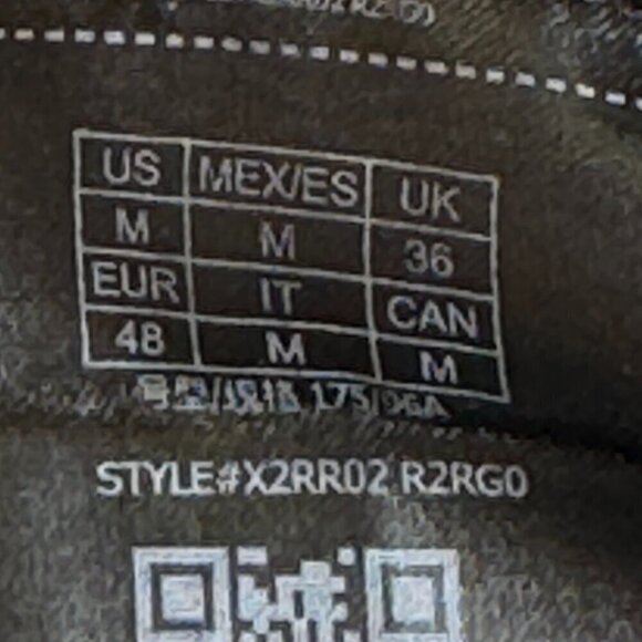 Guess Men's Row Color Block Sweater Deep Red with Striped Crossover Chest Logo M - Picture 7 of 10